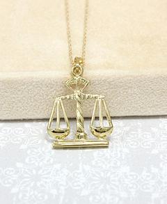 14 kt Yellow Gold Scales Necklace 14 Kt Scales of Justice