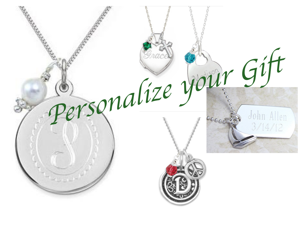 We have a collection of ways to personalize each gift, from engraved messages, birthstones, and charms.
